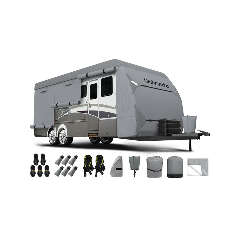 Umbrauto RV Cover Umbrauto Upgraded 7 Layers Top Camper Cover Travel